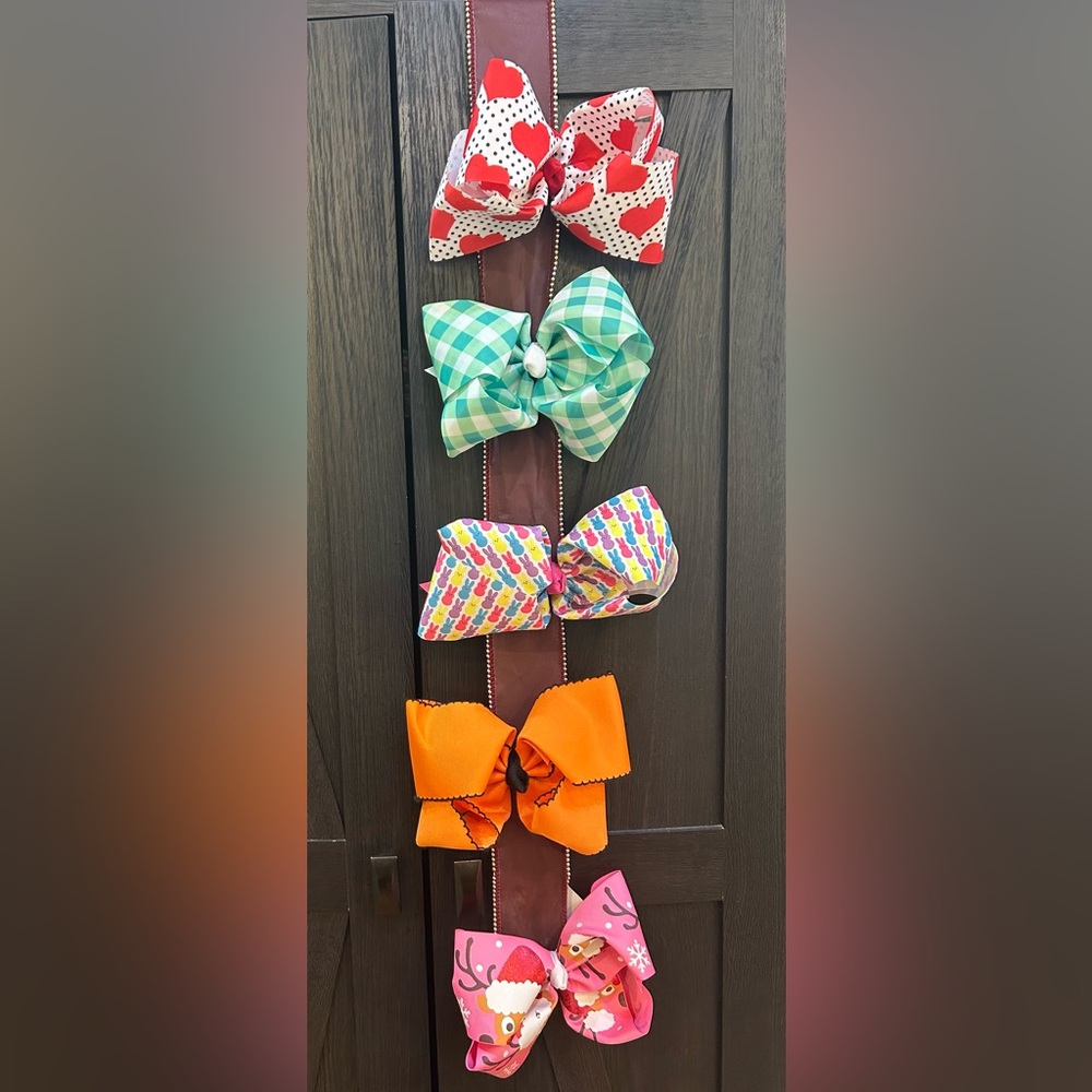 Kids Multi-Color Holiday Hair Bows